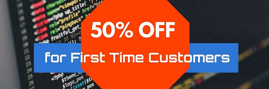 50% Off for First-time Customers